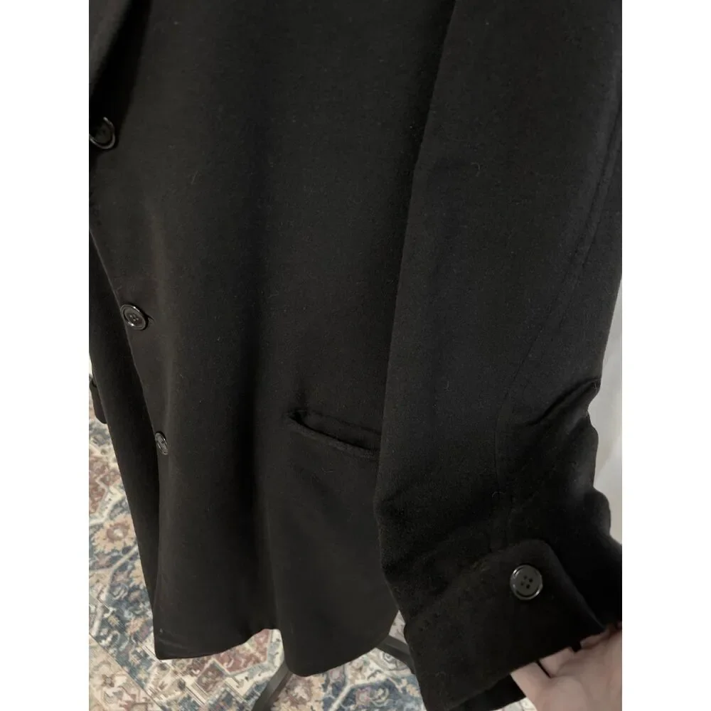 Khayam black cashmere winter coat from Gwynn's of Birmingham, MI. Unsized